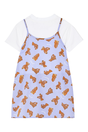 Bear-Print T-Shirt Dress